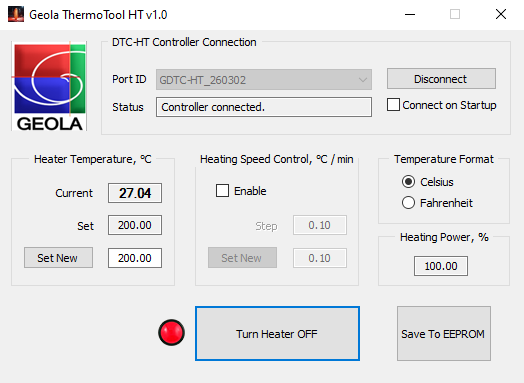 DTC-HT control software