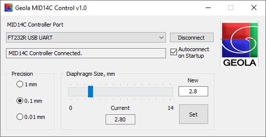 Geola MID14C Control Software