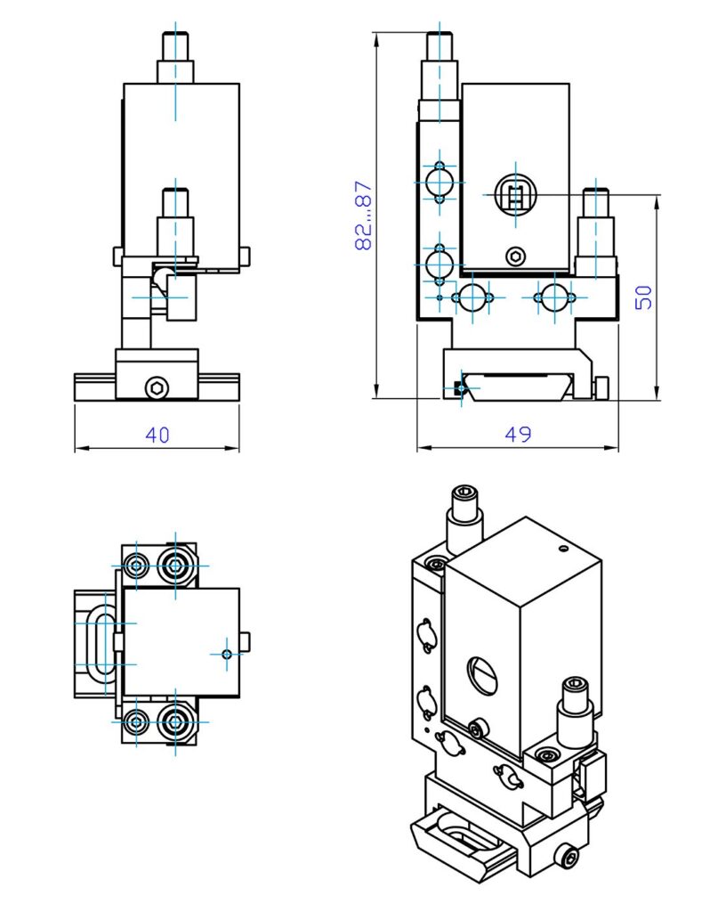 DTC-A with Geola XY Mount drawing